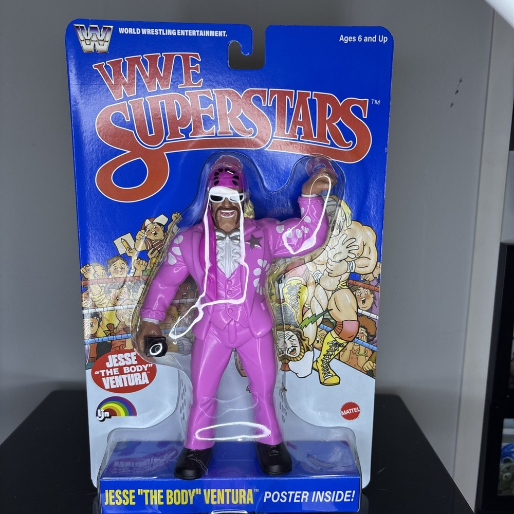 WWE Superstars LJN Jesse Ventura Exclusive Blue Card Retro SERIES 2 In Hand