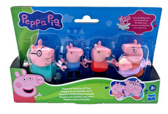 Hasbro Peppa Pig Peppa’s Family of Five Set Figures Hold Hands Ages 3+New In Box