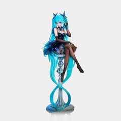 Hatsune Miku Figure Black Dress Cute Girl Doll Collection Model Toy Gift
