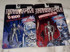 VTG 1995 Terminator 2 Judgement Day Action Figure – T-1000 & Endoskeleton – New!