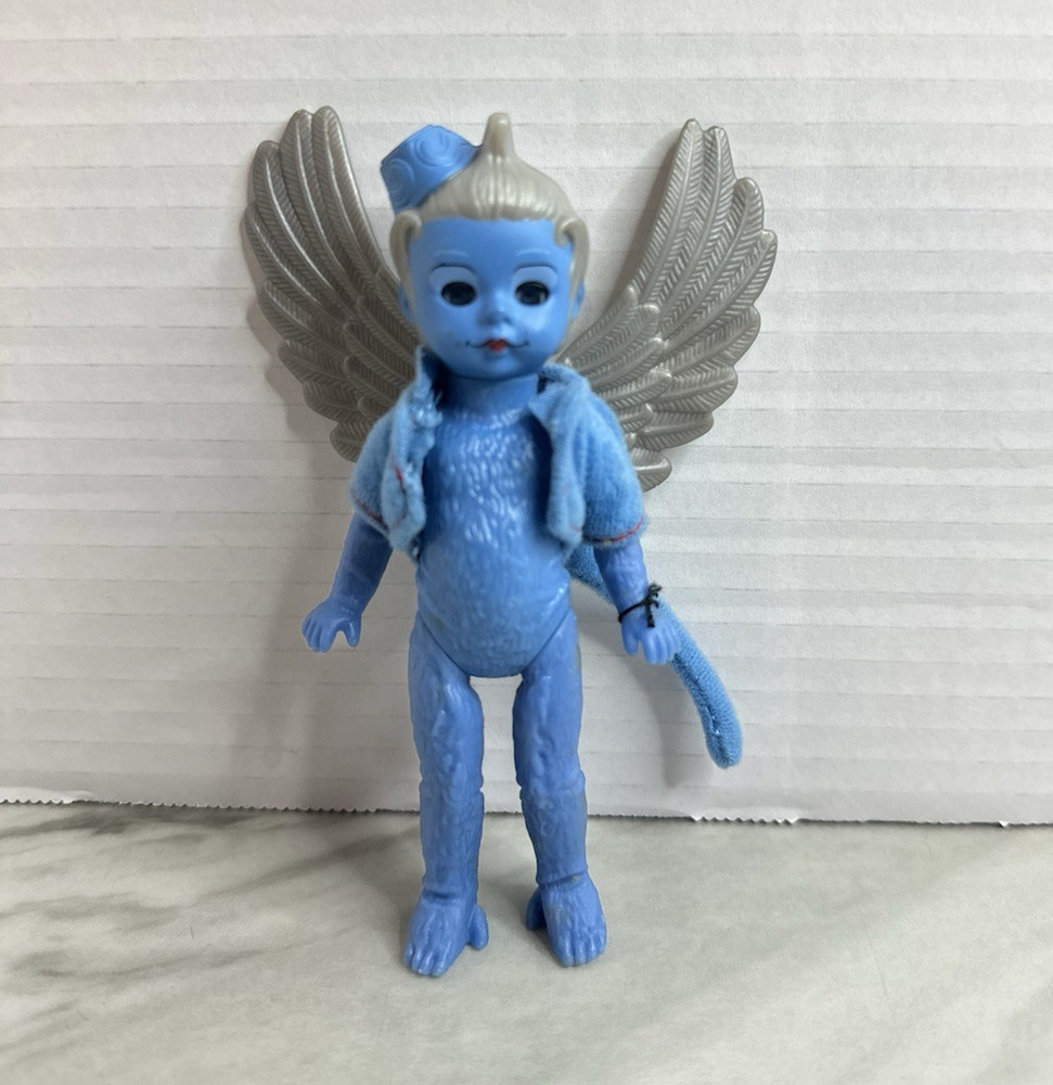 blue silver winged dragon action figure fantasy theme plastic character toy