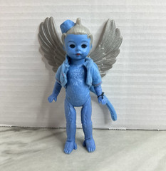 blue silver winged dragon action figure fantasy theme plastic character toy