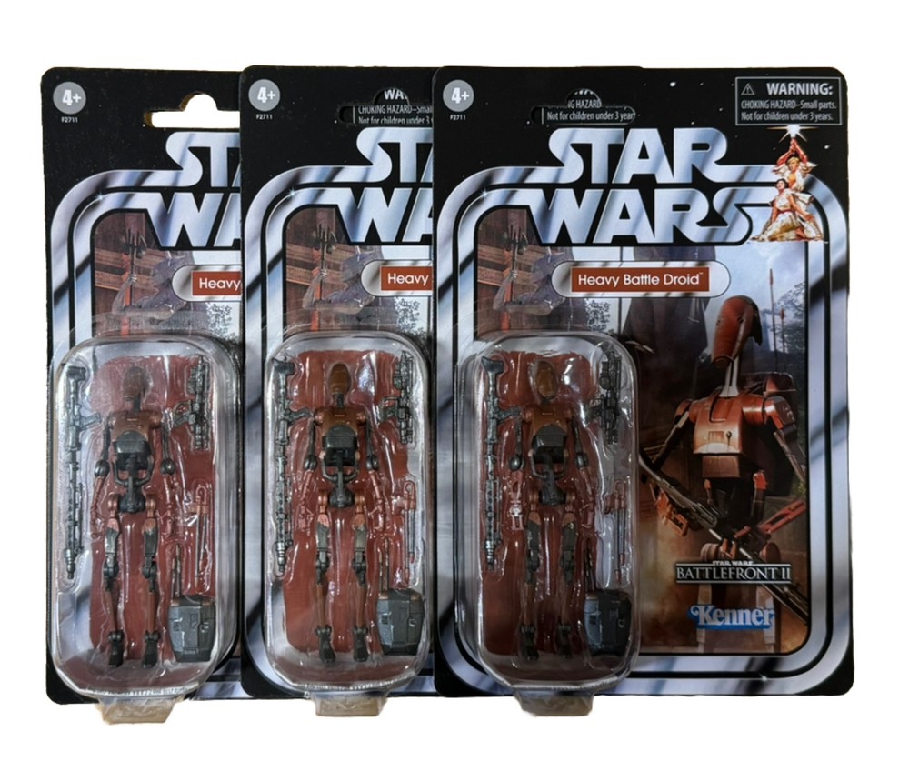 Heavy Battle Droid Star Wars Battlefront II Vintage 3.75″ * Lot of 3 Figures *