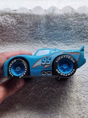 Lot Of 3 Disney Pixar Lightening McQueen, Mater, DJ Blue Hotrod