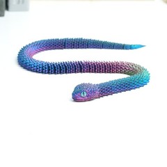 19inch 3D Printed Snake Model,Articulated Animals figure,Fidget Toys Home Decor