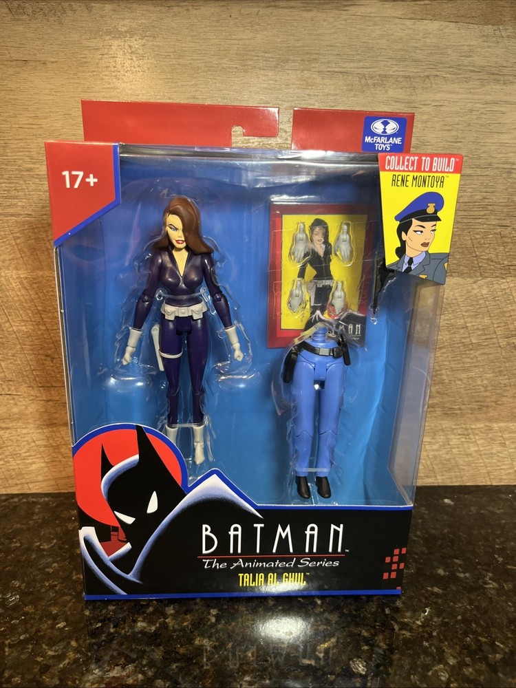 McFARLANE TOYS BATMAN THE ANIMATED SERIES TAS TALIA AL GHUL RENE MONTOYA BAF!