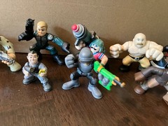 Indiana Jones Gi Joe Combat Adventure Heroes figures mechanic swordsman skeleton