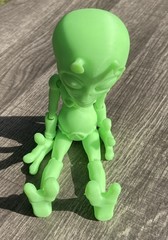 Articulated GLOW IN THE DARK Space Alien Toy Figure