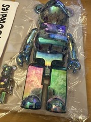 Medicom BE@RBRICK x Anever 3rd Version clear blue 400% and 100% set Bearbrick