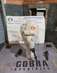 GI JOE ~ 1983 SNAKE ARMOR ~ S.N.A.K.E. ~ 100% COMPLETE & WHITE BLUEPRINTS