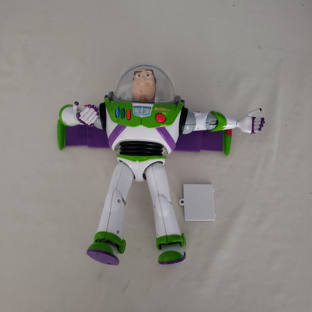 Rare White Logo Buzz Lightyear Thinkway Toys DISNEY PIXAR TESTED VIDEO 12″
