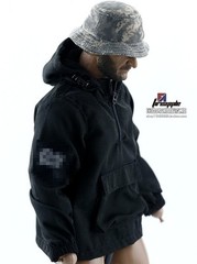 1/6 Casual Jacket Coat Tops Hooded Half Zipper Male Clothes For 12” Figure Body