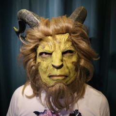 Movie Beauty and the Beast Mask Latex Cosplay Halloween Party Mask Costume Prop