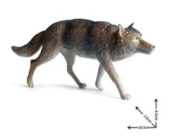 10.5cm Wolf PVC Toy Wild Animal Figure Doll Kids Gift