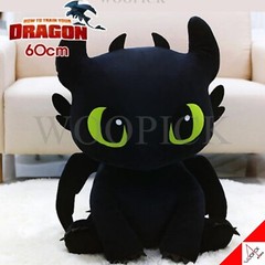 How To Train Your Dragon 3 Sitting Toothless Plush Doll 60cm Cute-100% Authentic