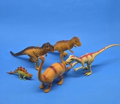 1986 1997 Vintage Dinosaur Lot Tyrannosaurus Rex T-Rex Velociraptor Apatosaurus