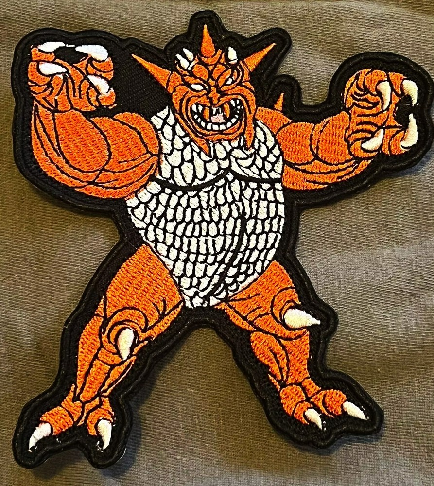 INHUMANOIDS embroidered figure METLAR patch action Godzilla monster Metlar