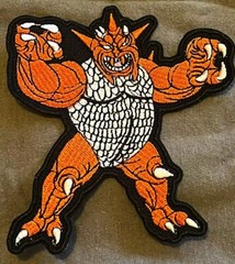 INHUMANOIDS embroidered figure METLAR patch action Godzilla monster Metlar