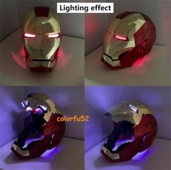 AUTOKING Iron Man MK5 1:1 Helmet Wearable Voice-control Golden Mask Cosplay US!!