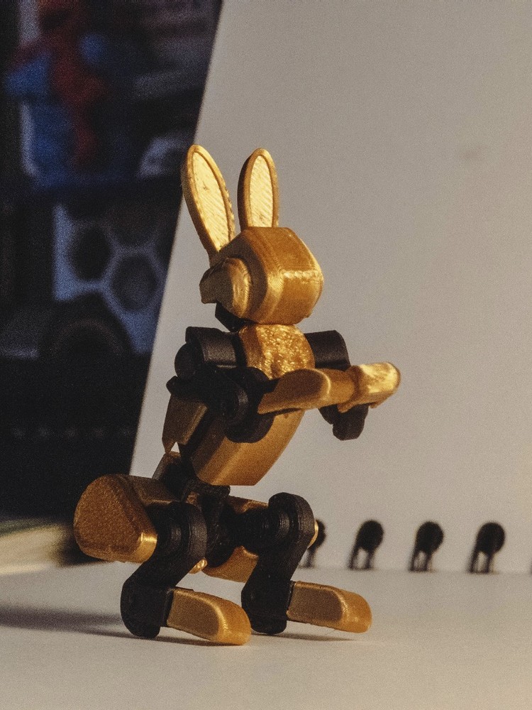 Bunny 13 | 3D Printed Rabbit Robot Action Figure Articulated Dummy 13 Companion