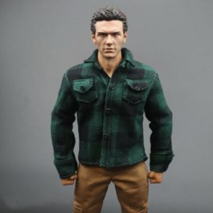 1/6 Green Plaid Shirt Top Casual Clothes Fit 12” TBL PH Soldier Figure Body Toy