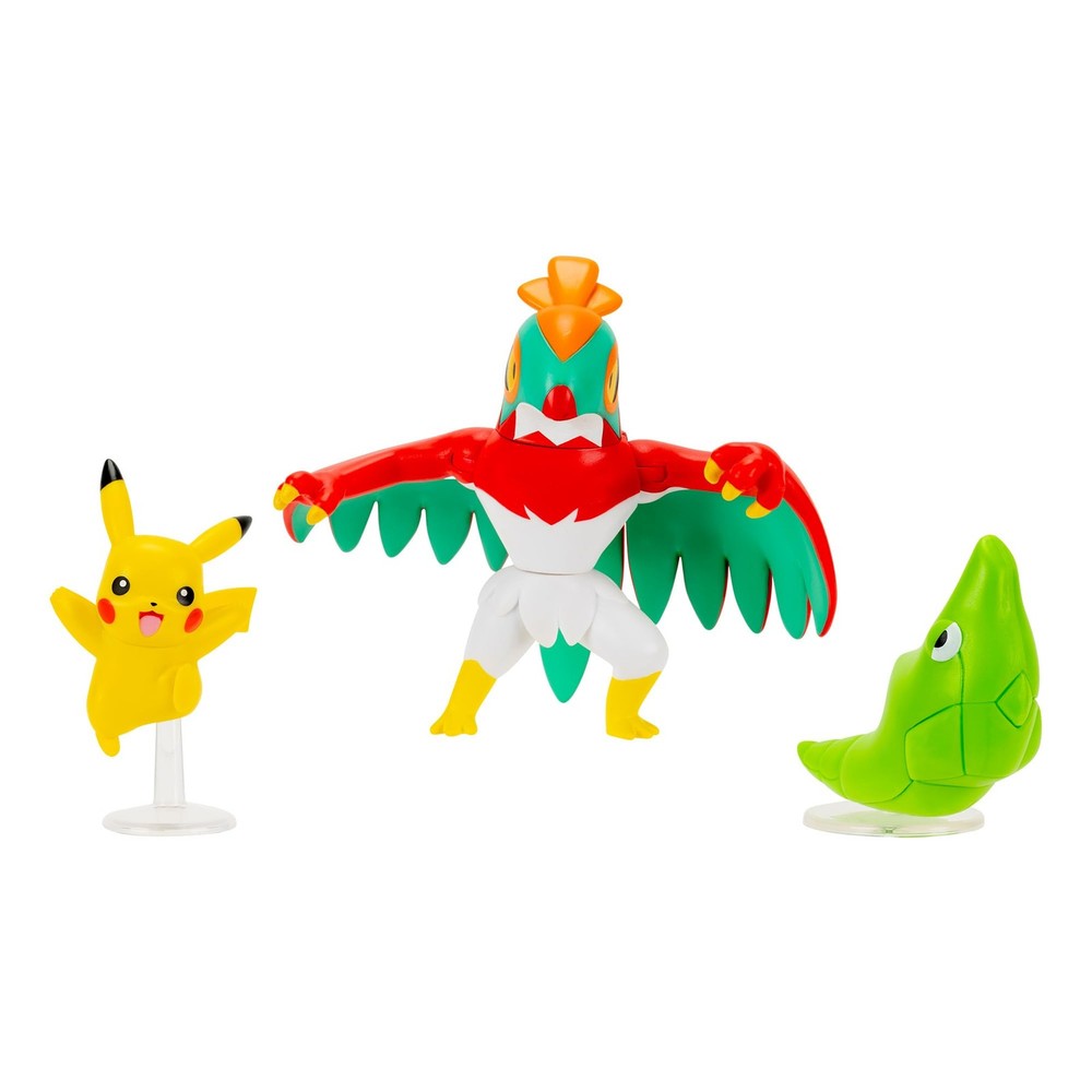 Pokémon Battle Figure 3 Pack – Features 2-Inch Metapod (with Stand) and Pikachu