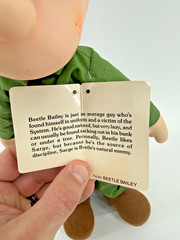 Beetle Bailey 1985 Vintage Doll 14in w Stand NWT Comic Strip Hero Gift U.S. Army