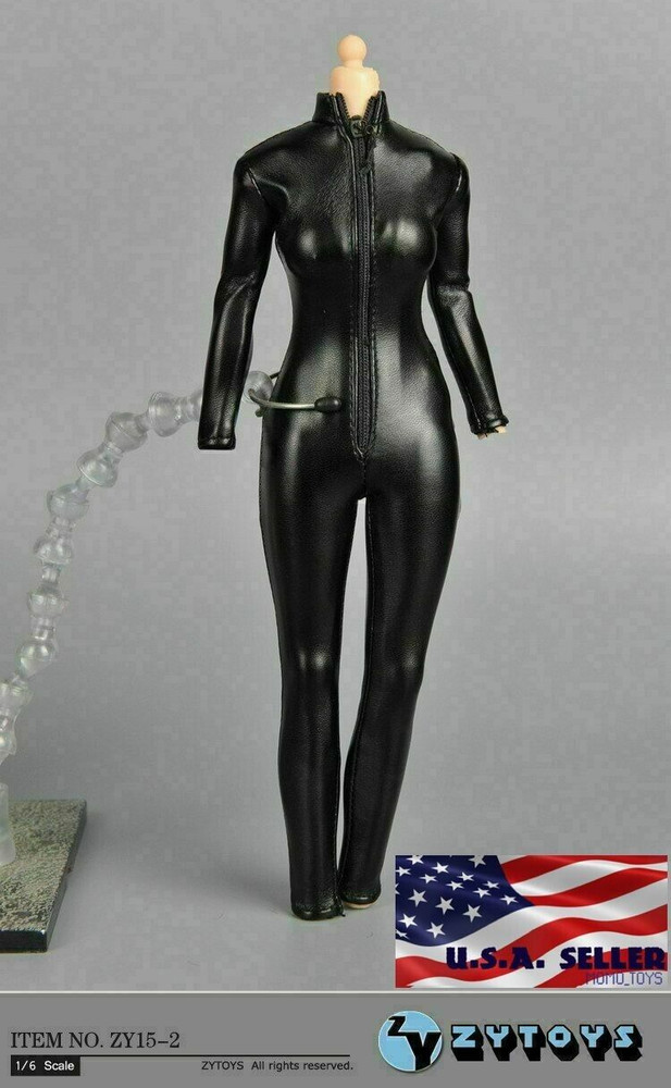 1/6 Leather Bodysuit For 12″ PHICEN Hot Toys TBLeague Kumik Female Figure USA