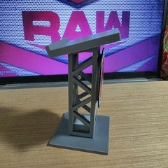 WWE Mattel Elite RAW/SMACKDOWN Anonymous General Manager Podium Accessory Bundle