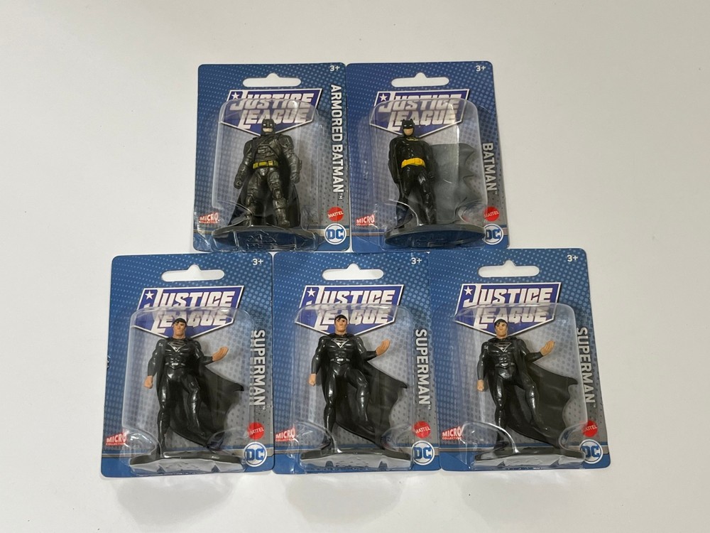 Lot of 5: New Mattel Micro Collection Justice League DC Comics 3″ Mini Figures