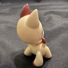 GERMAN SHEPHERD DOG Littlest Pet Shop LPS #544 * Flower Cream Brown BLUE MAGNET