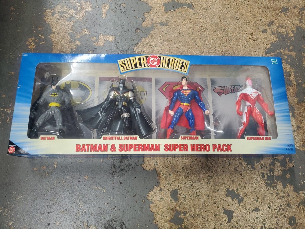 Hasbro DC Super Heroes Batman & Superman Super Hero 4 Pack Action Figure Set