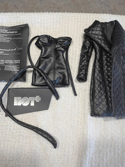 Long Coat / Outfir leather look doll 12″ figure 1/6 Scale by Hotplus HOT+