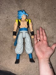 Dragon Ball Gogeta Blue Hair Action Figure Plastic Anime Manga 11 Inches Tall