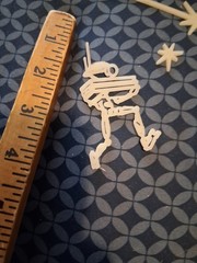 Vintage 1987 1990s Glow in the Dark Robot Decor Wall Figures Lot Rare Aliens BA