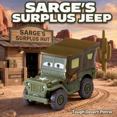 Disney Pixar Cars Radiator Springs Surplus Hut – Sarge 1:55 Die-cast Metal Cars