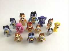 Bluey Dog Figures Toy Extended Family Blue Large Lot Moose Toys 14pcs