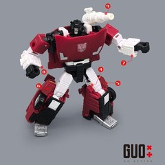 For SS Devastation Sideswipe Tail Spoiler Shoulder Gun Filler Upgrade Kits