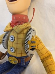 Disney Pixar Toy Story Fire Fightin’ Woody Soft Doll 2004 Drawstring WORKS READ