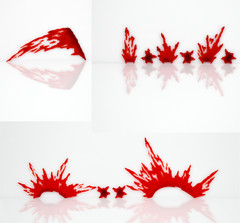 Modular Blood Effect Set for ~1/12 or six inch action figures – 14 piece set
