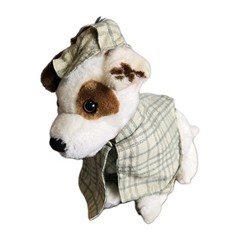 Vintage Wishbone Dog Plush 12″ PBS Jack Russell Terrier w/ Hat Cape Costume 1996