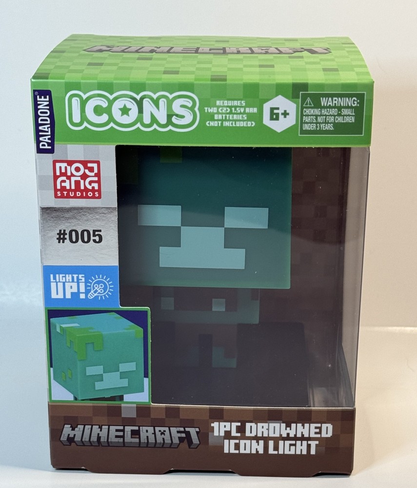 Minecraft Drowned Icon Light #005 LED Series 1 Paladone Mojang New