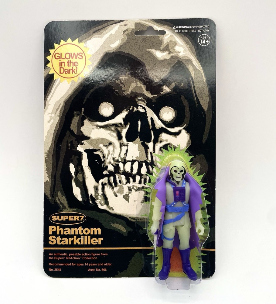 SUPER7 PHANTOM STARKILLER GLOW IN THE DARK FIGURE REACTION NEW MOC