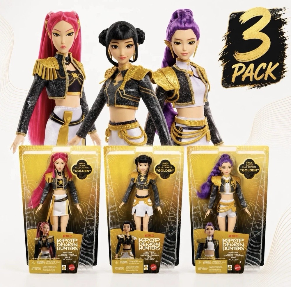 KPop Demon Hunters HUNTR/X “Golden” Singing Dolls IN HAND ALL THREE SHIPS ASAP!