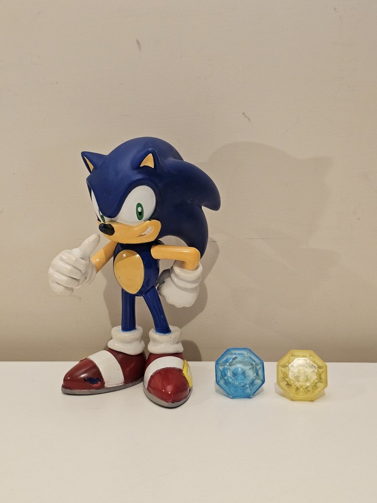 RARE! Sonic w/ Emeralds Series 2 Figure Toy 2004 5″ Toy Island Sonic X US SELLER