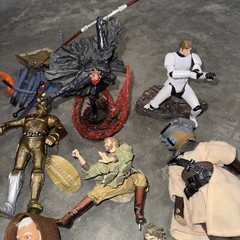 Lot Of 12 Star Wars Lucas Films Hasbro 1992-2002 Darth Vader Obi Wan R2-D2 Vint