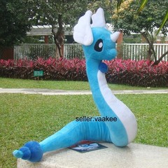 Anime Cute Blue Dragonair 26″ Dragon Plush Cartoon Stuffed Toy Soft Doll