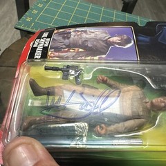 Rare STAR WARS MARK HAMILL SIGNED 1997 Luke Skywalker Figure Card Star Case