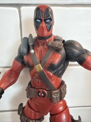 Hasbro Marvel Deadpool 7.5” Action Figure with Loose Rifle Red Black