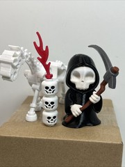 Halloween Grim Reaper & Skeleton Horse Set 3D Printed by Hypnotic Toys New